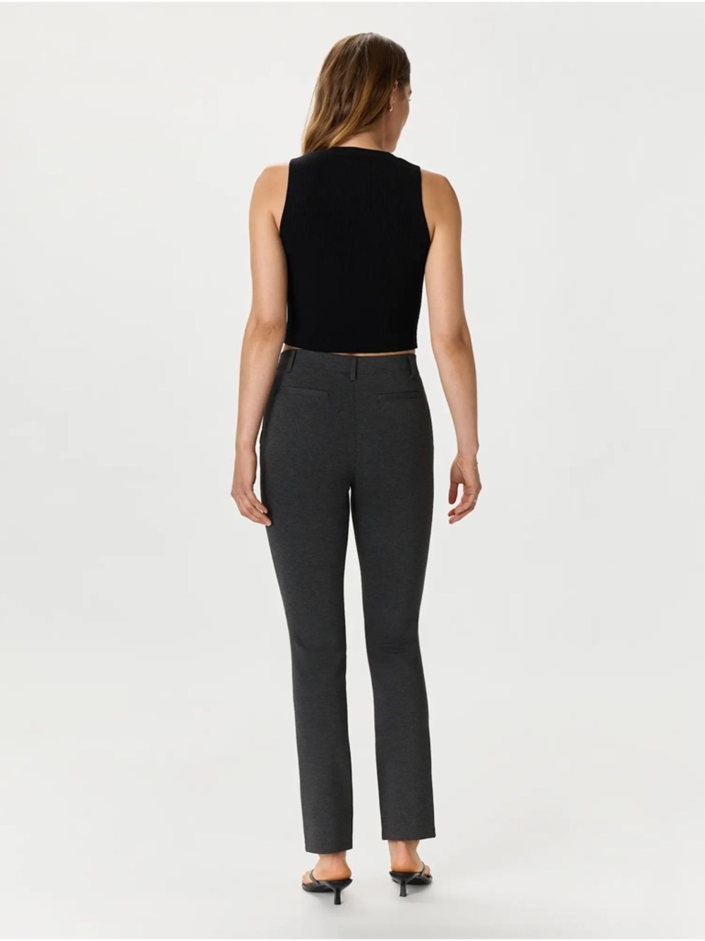 Quince Ultra-Stretch Ponte Straight Leg Pants - Picture 3 of 8
